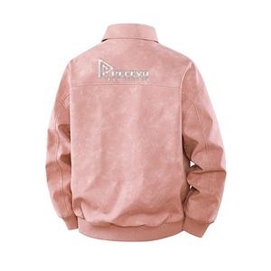 Chaqueta Casual de Invierno para Hombre, Ajustada, de Cuero PU Personalizado, con Cuello Alto y Logotipo Frontal, Duradera, Estilo Urbano, Venta al Por Mayor - Product Image 6