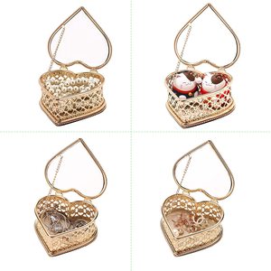 Nouvelle boîte à bijoux décorative en métal faite à la main de meilleure qualité avec verre antique pour la décoration de mariage - Product Image 4