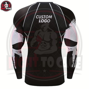 Rashguard de Manga Larga para Entrenamiento MMA, Último Estilo, Transpirable, Hecho a Mano, Color Personalizado en Contraste, Secado Rápido, Poliéster/Spandex/Nylon - Product Image 2