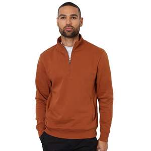 เสื้อสเวตเตอร์มีซิปสำหรับผู้ชายเสื้อขนแกะคอกลมผ้าฝ้าย100% ปรับขนาดได้ใส่ได้ทั้งชายและหญิงโลโก้ OEM - Product Image 1