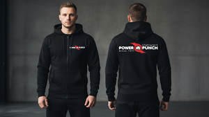 เสื้อฮู้ดดี้ซิปแบบยูนิเซ็กซ์ทรงปกติ ผ้าเจอร์ซีย์แบบกำหนดเองรักษ์โลก 450gsm สำหรับฤดูหนาว สไตล์สตรีทแวร์ พิมพ์ลายดิจิทัล กันน้ำ - Product Image 2