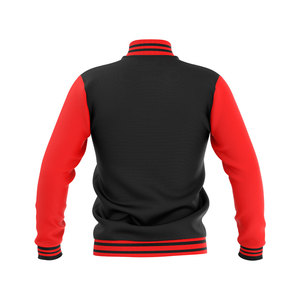 Veste bomber varsity pour homme en chenille brodée personnalisée avec col montant, manches en cuir PU, coupe-vent d'hiver - Product Image 2