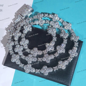 Collar de Cadena de Tenis con Cruz de Plata y Diamantes de Imitación Moissanite, Estilo Hip Hop, para Hombre y Mujer - Product Image 2