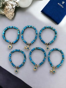 DAFNI BIG PAZAR Handmade Elastic Beaded Stone Crystal Bracelet Unisex <b>Gift</b> for Mother's Day Valentine's Day Made Istanbul Model - Product Image 3
