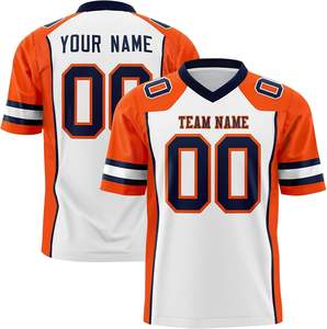 Vente en gros de maillots de football universitaire personnalisables, durables et respirants, OEM, broderie surdimensionnée, sublimation, équipe de plusieurs tailles - Product Image 6