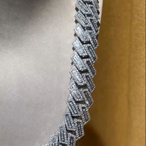 Haute qualité luxueux 925 chaîne en argent Sterling glacé Moissanite diamant lien cubain élégant Hip Hop bijoux de corps pour cadeau de fête - Product Image 4