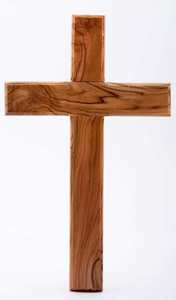 Croix en bois uni terre sainte bois d'olivier teinté croix intérieure croix en bois faite à la main de qualité supérieure pour la décoration de noël - Product Image 2