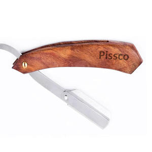 Navaja de Afeitar Profesional para Barbería, Mango de Acero Inoxidable, Navaja de Afeitar Plegable de Hoja Recta, Fabricada por Pissco Pakistán - Product Image 5