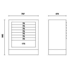 Módulo fijo BETA de 8 cajones para armarios de herramientas combinadas de equipos de taller - Product Image 2