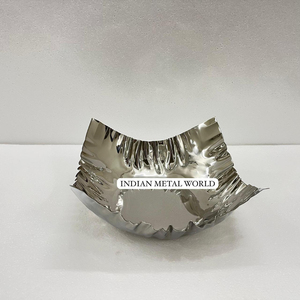 Bol de service en acier inoxydable martelé bol à chocolat élégant pour vaisselle et ustensiles de service ustensiles de cuisine en métal pour décor de Table à manger - Product Image 3