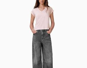 Camiseta de mujer más vendida, ropa de verano, ropa informal para mujer, ropa deportiva para gimnasio, Camiseta cómoda de manga corta transpirable - Product Image 4