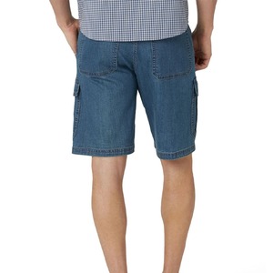 กางเกงคาร์โก้ขาสั้นผ้าเดนิมผ้าฝ้าย100% สำหรับผู้ชายกางเกงขาสั้นขายาวถึงเข่ากางเกงขาสั้นผ้าย้อมสีทึบสำหรับผู้ชาย2025โลโก้ได้ตามต้องการ - Product Image 2