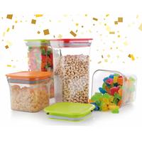 Keukenopberger voor ontbijtgranen, transparant PC, BPA-vrij plastic, duurzaam, milieuvriendelijk, opbergdoos voor droge voedingsmiddelen, gedroogd fruit en pulse.