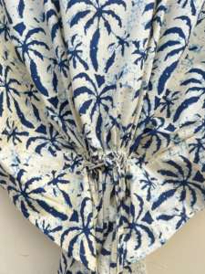 Vestido Kfatan de algodón 100% hecho a mano indio para mujer, ropa de dormir informal con estampado Floral, ideal para vacaciones en la playa de invierno, otoño y primavera - Product Image 4