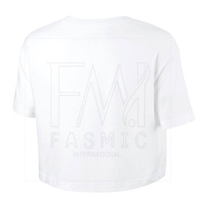 Nouveau T-shirt ample en coton respirant avec logo personnalisé et tissu 100% coton pour femmes - Product Image 2