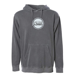 เสื้อฮู้ดแบบสวมหัวเสื้อมีฮู้ดแบบสวมหัวแนววินเทจสำหรับเล่นกีฬาผ้าฟลีซซักกรดออกแบบได้ตามต้องการ - Product Image 1