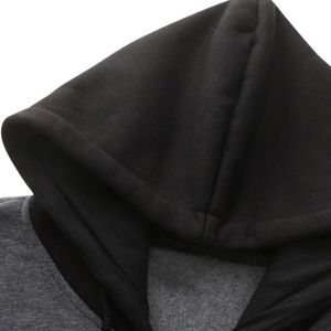 OME-Sweat à capuche décontracté à manches longues avec fermeture éclair pour homme, veste de sport pour printemps, automne, hiver, imprimé numérique - Product Image 3