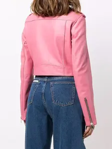 Veste en cuir pour femmes élégante, en similicuir doux, coupe confortable, manteau tendance pour l'automne et l'hiver, vêtement d'extérieur décontracté et tendance, authentique - Product Image 6