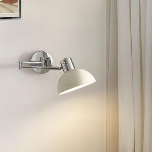 Verstellbare Lange Schwenkarm-Wandleuchte Kreative UFO-Kopf-Form Dekorative Innen-Nachttischlampe zum Lesen - Product Image 4