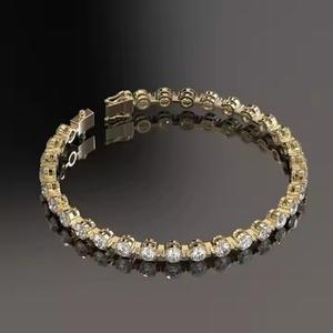 Bracelet de tennis 14K en argent sterling 925 de haute qualité avec bracelets élégants en moissanite diamant - Product Image 2