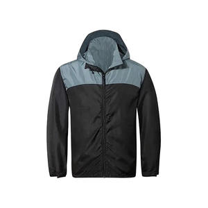 High Street automne fermeture imperméable vestes coupe-vent décontractées pour hommes et technique lavée vestes coupe-vent - Product Image 1