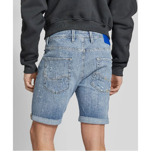 Streetwear personnalisé droit Jorts Baggy vieilli foncé lavé coton Denim Shorts hommes Vintage mode Jeans hommes Shorts - Product Image 5
