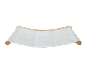 Hamaca para gatos de madera personalizada OEM de fabricante de Vietnam con marco elevado, Salón interior, asiento de tela de lana suave, cama para gatos de interior - Product Image 1