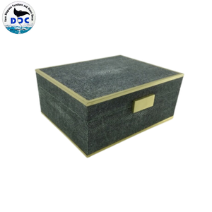 Boîte à bijoux classique de luxe DPC en shagreen, boîte de rangement personnalisée pour accessoires, rotin Binh Duong Vietnam Modèle 0006 - Product Image 1