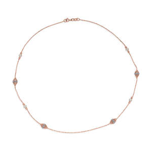 Collier vintage religieux en perles avec chaîne en bois - Accent diamant - Cadeau de fiançailles - Product Image 4