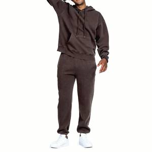 ชุดวอร์มผ้าซักกรดของผู้ชายชุดวอร์มสไตล์ฤดูหนาวสีพื้นระบายอากาศได้ดีปรับแต่งได้สำหรับผู้ชายล่าสุด2025 - Product Image 4