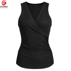 Débardeur en tricot pour femmes, best-seller, respirant, confortable, style décontracté pour le yoga d'été, nouvelle arrivée, taille plus, uni - Product Image 1