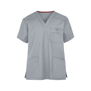Uniformes médicos elegantes con logotipo personalizado para hombres, camisetas suaves elásticas y joggers, cómodo conjunto de exfoliación hospitalaria para enfermeras - Product Image 1