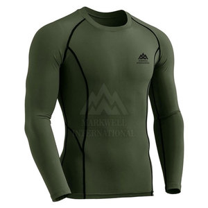 Solid Color Long Sleeves <b>Men</b> <b>Compression</b> <b>Shirts</b> Customized Logo New Style <b>Men</b> <b>Compression</b> <b>Shirts</b> - Product Image 5