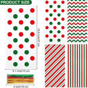 100 pièces par lot, sacs en plastique transparent biodégradable OPP, sacs en cellophane, cadeaux de fête, emballage, bonbons, desserts, chocolat - Product Image 2