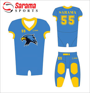 2022 Nouvelle arrivée Maillots de football américain sur mesure avec nom et numérotation du joueur en sergé, - Product Image 3