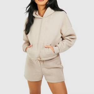 Sudadera con Capucha de Primera Calidad, Tela de la Mejor Calidad, Servicio OEM, Diseño ODM, Sudadera con Capucha con Logotipo Impreso en la Capucha y Pantalones Cortos - Product Image 1