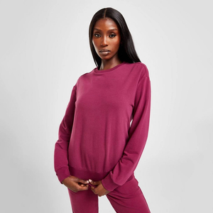 2024 nouveauté femmes sweat à capuche uni et pantalons de survêtement ensemble hiver survêtements respirant léger deux pièces ensemble - Product Image 4