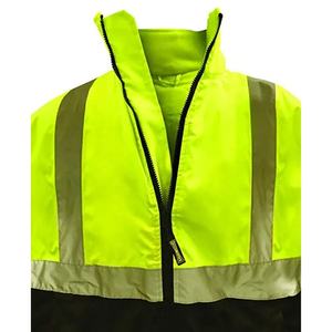 เสื้อแจ็คเก็ตสำหรับเจ้าหน้าที่รักษาความปลอดภัย ป้ายชื่อแบบกำหนดเอง เสื้อกันหนาวแบบสะท้อนแสง ป้องกันความหนาวเย็นในฤดูหนาว  บุฉนวนกันความร้อน ไซส์ใหญ่  ผ้าโพลีเอสเตอร์เพื่อความปลอดภัย - Product Image 2