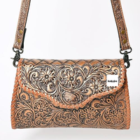 Embrayage usiné à la main en cuir véritable Western femmes sac à main sac à main en cuir pochette pochette sac à main