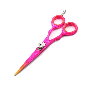 Ciseaux de coiffure pour barbier avec repose-doigts amovible et vis, en acier inoxydable allemand de qualité supérieure, revêtement papier - Product Image 3