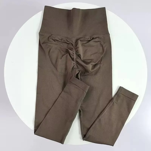 New solid color waist <b>yoga</b> <b>pants</b>, women's leggings Peach seamless <b>tights</b>, lift hip slim fitness ankle-length <b>pants</b> - Product Image 2