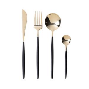 Juego de Cubiertos Vintage de Oro Blanco, Cubiertos Modernos de Acero Inoxidable con Juego de Vajilla Chapada en Oro Blanco para el Hogar, Hotel, Restaurante - Product Image 2