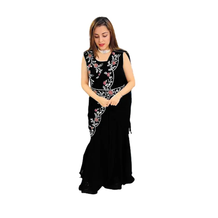 Kualitas Terbaik pakaian pernikahan tradisional Pakistan dan Indian Georgette dengan batu bordir gaun wanita untuk dijual