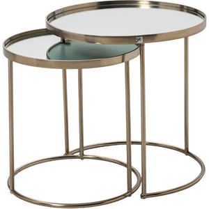 Table basse et gigogne en métal au design moderne Incrustation fantaisie Nouvelle version pour table de salon à usage domestique - Product Image 5