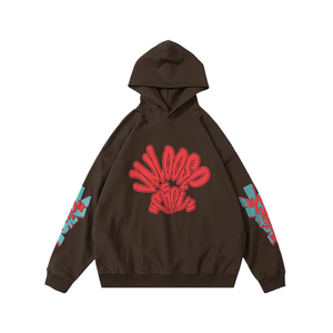 Sweat à capuche et pantalon à impression bouffante personnalisés en gros Impression bouffante 3D Sweats à capuche Survêtement Impression en mousse à la vente en gros - Product Image 2