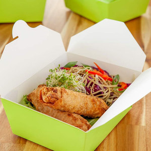 Cajas de Comida Personalizables de Papel Kraft Ecológico, Resistentes a los Rayos UV, con Cierre de Lengüeta en Relieve, para Alimentos Calientes y Fríos - Product Image 6