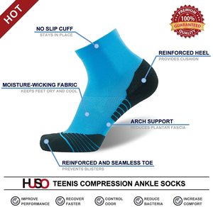 Chaussettes de sport 100% coton de haute qualité avec logo brodé personnalisé Service OEM motif solide impression numérique hommes femmes sport - Product Image 5