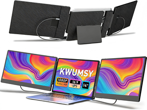 Expédition aujourd'hui : Moniteurs de jeu portables S3 14'' 1080P Full HD 16:9 IPS 60Hz Type-C/USB-A avec haut-parleur intégré Plug-and-Play double - Product Image 1
