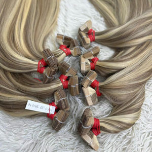 Extensiones de cabello vietnamita Remy Natural a precio de fábrica, cinta rizada de onda de luz multicolor, materia prima, extensiones de cabello humano Viet - Product Image 5