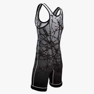 Wholesale Customize Wrestling <b>Singlets</b> for <b>Men</b> Adults Sublimation Custom Spandex/Polyester Quick Dry Breathable OEM - Product Image 3